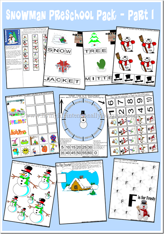 Free Snowman Preschool Printable Pack | Free Homeschool Deals