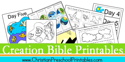 Free Creation Bible Crafts and Printables