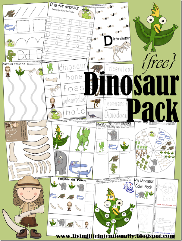 CrazyCCritter: Educational Freebie-Dinosaur pack ages 2-7