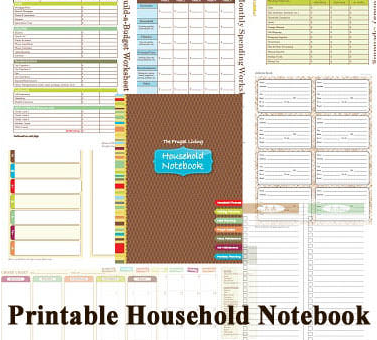 Free Printable Household Notebook