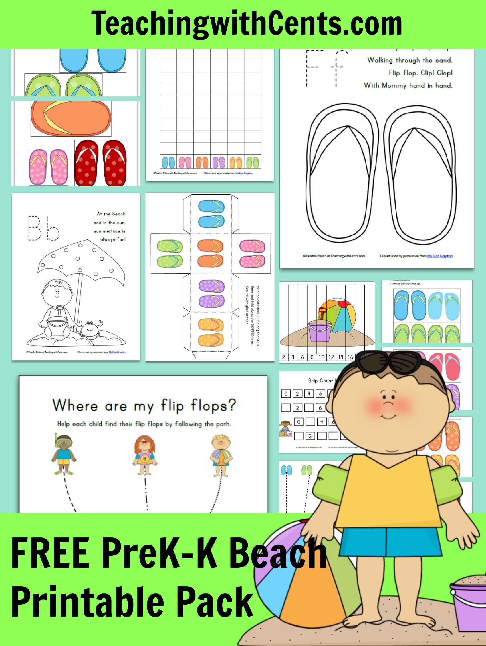 Free Beach Printable Pack | Free Homeschool Deals