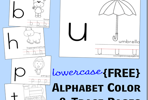 Free Lowercase Alphabet Color and Trace Pages