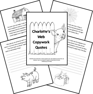 FREE Charlotte's Web Copywork Packet