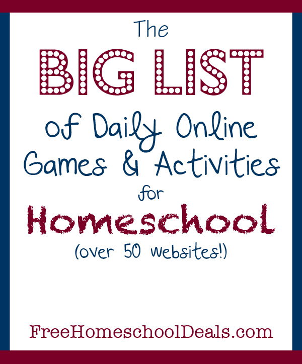 online games and activities for homeschool