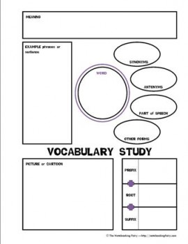 Free Vocabulary Notebooking Pages | Free Homeschool Deals
