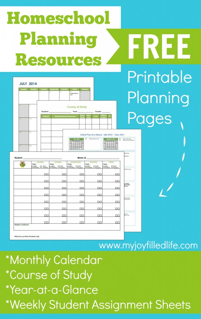 free homeschool planning resources and printables free daily planner printout