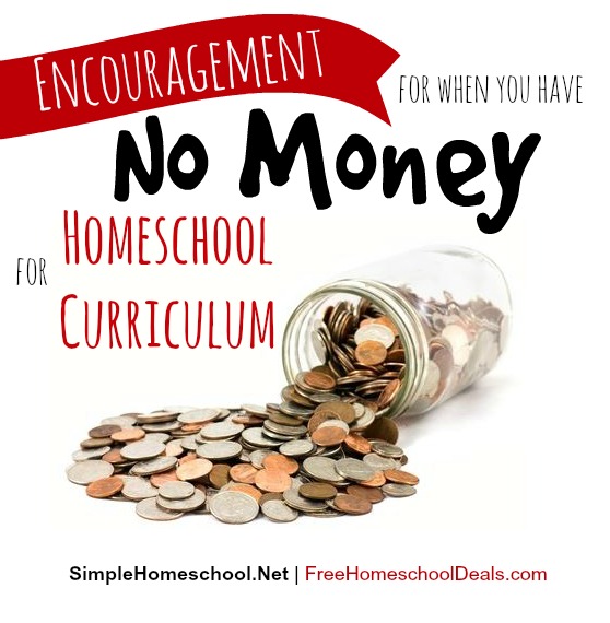 no money for homeschool curriculum