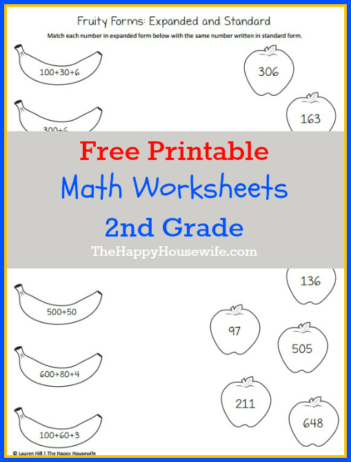 FREE 2nd Grade Math Worksheets | Free Homeschool Deals