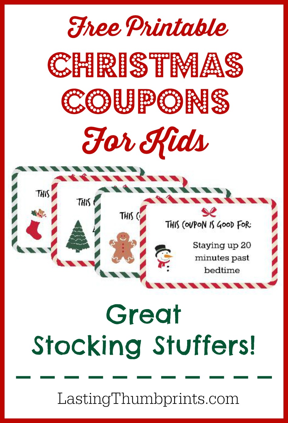 FREE Christmas Coupon Printable For Kids Free Homeschool Deals