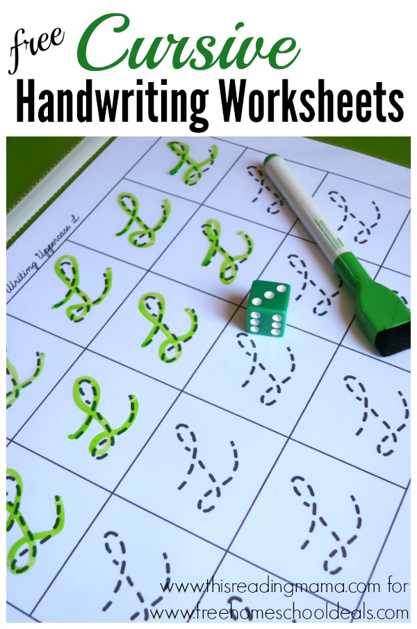 FREE CURSIVE HANDWRITING WORKSHEETS (instant download) | Free