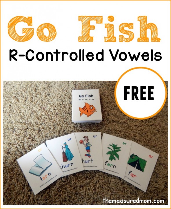 Free R Controlled Vowels Printable Go Fish Game Homeschool The Measured Mom Has A Free R Controlled Vowels Go Fish Game She Includes Rules And Printable As Well How To Print Play