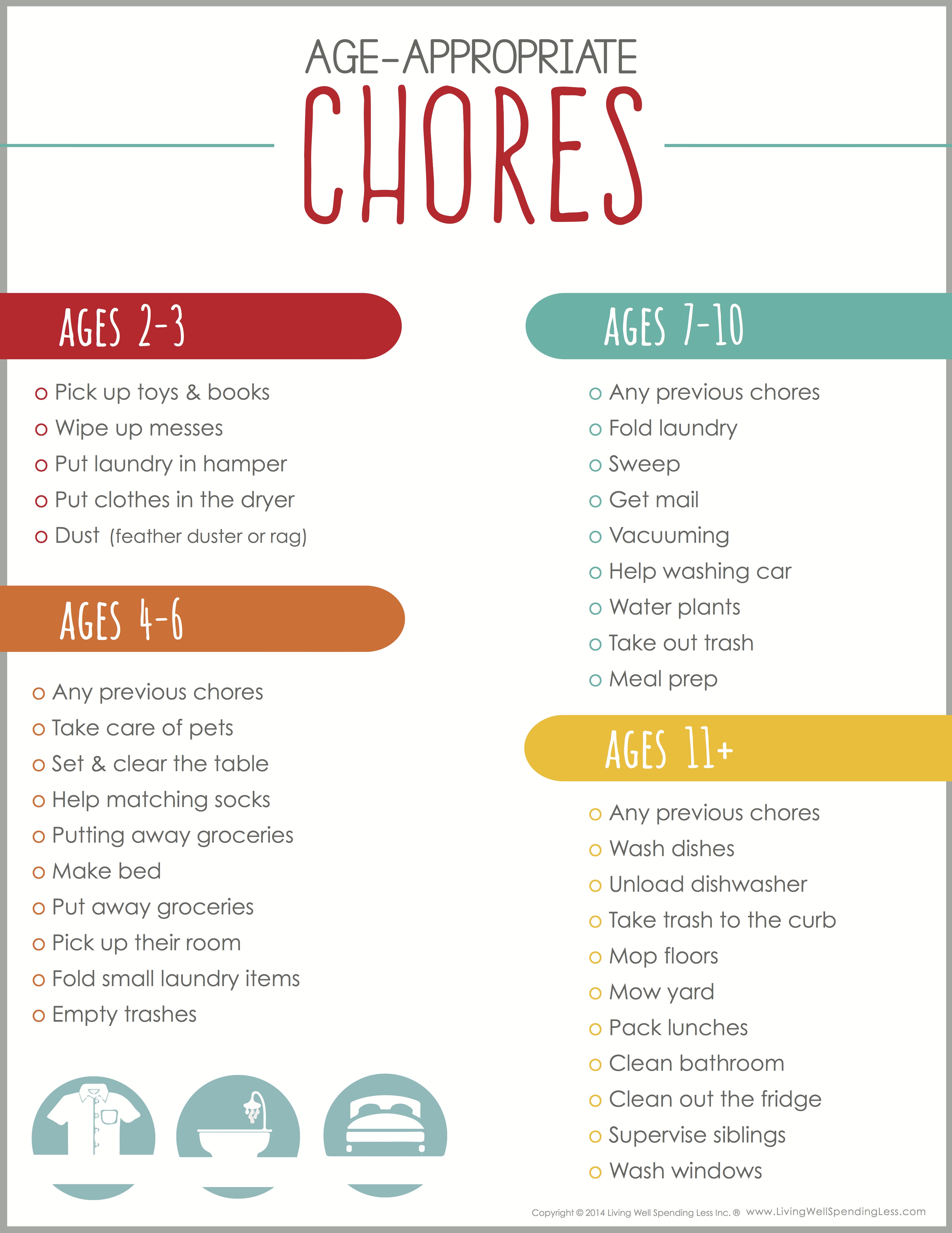 Chore Chart For 6 Year Old