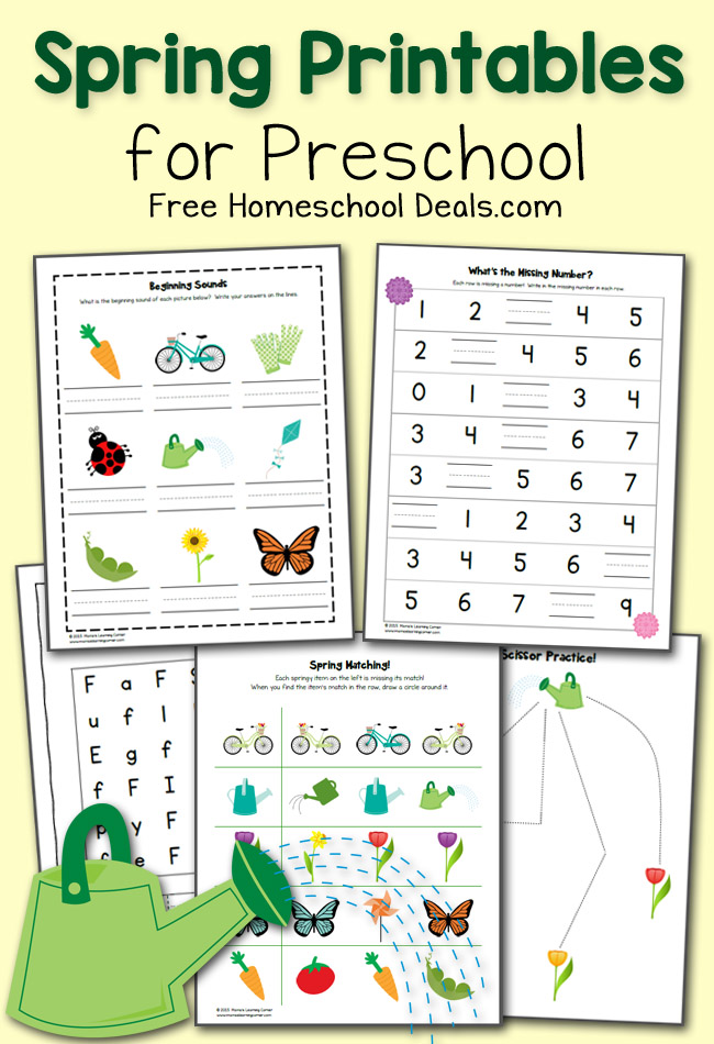 FREE SPRING PRINTABLES PACK FOR PRESCHOOL (instant download) | Free