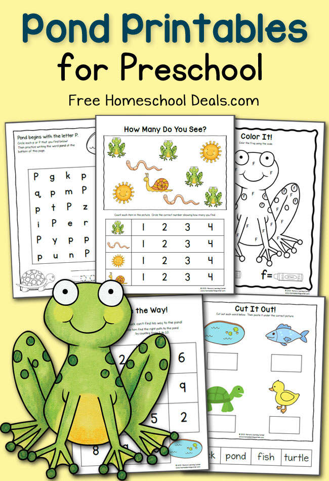 FREE PRESCHOOL POND PRINTABLES (instant download) | Free Homeschool Deals