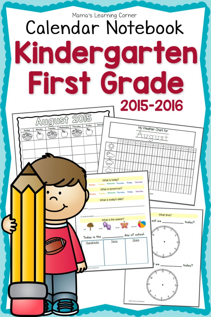 Kindergarten Daily Calendar Notebook : Free kindergarten st grade notebook planner for Kindergarten Daily Calendar Notebook : Free kindergarten st grade notebook planner for