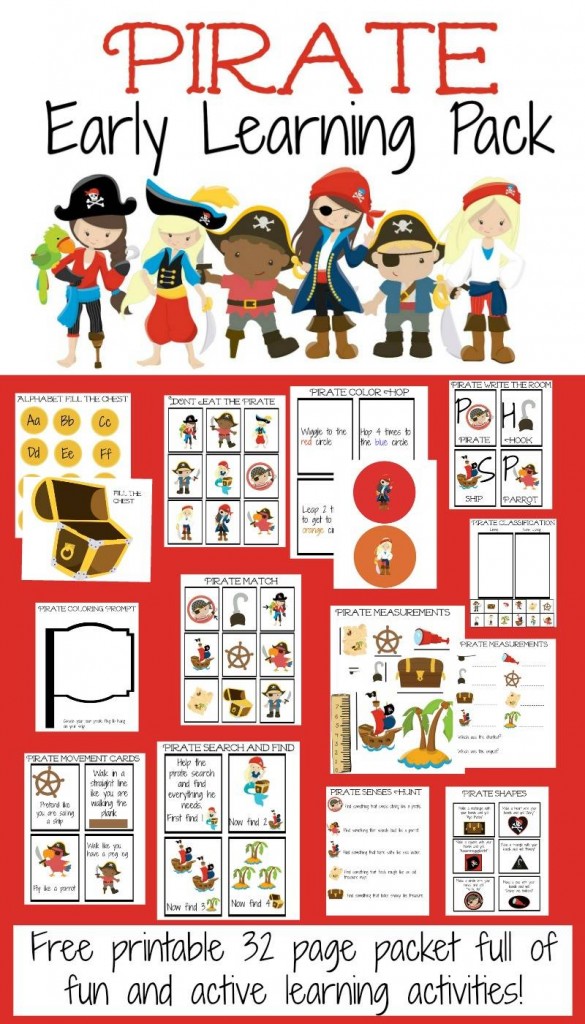 FREE Pirate Early Learning Pack | Free Homeschool Deals