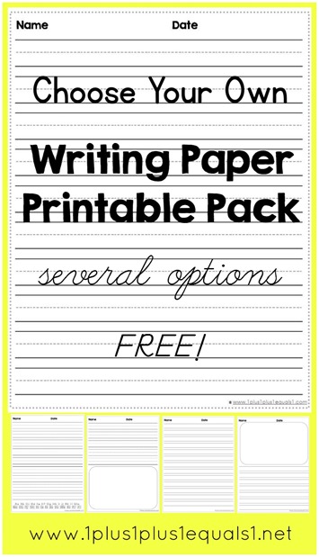 FREE 'Choose Your Own' Writing Paper | Free Homeschool Deals