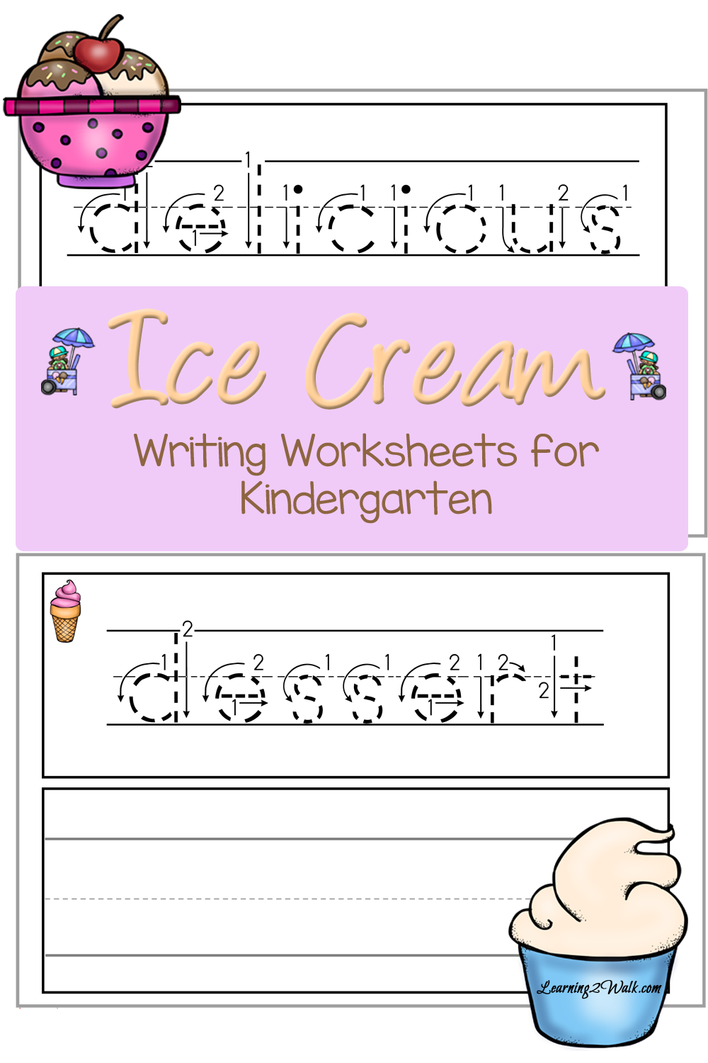 FREE Ice Cream Themed Writing Worksheets Free Homeschool Deals