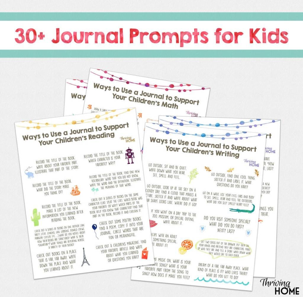 FREE Journal Prompts For Kids (30+) | Free Homeschool Deals
