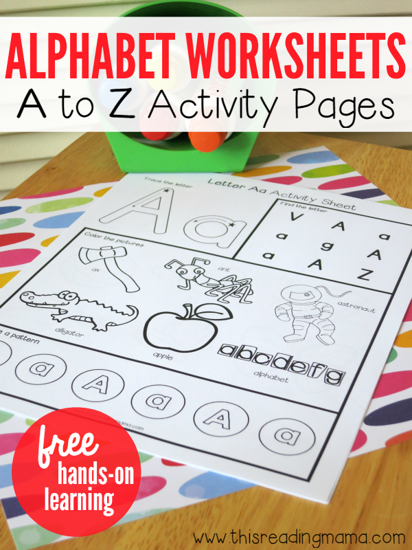 FREE Alphabet Worksheets A to Z Activity Pages | Free ...