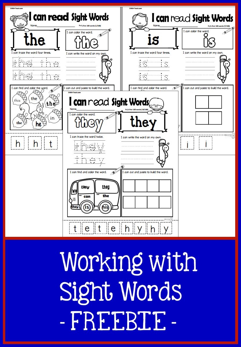free working with sight words worksheets free homeschool working with word templates