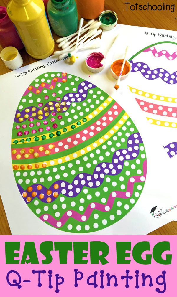 FREE Easter Egg Q Tip Painting Free Homeschool Deals