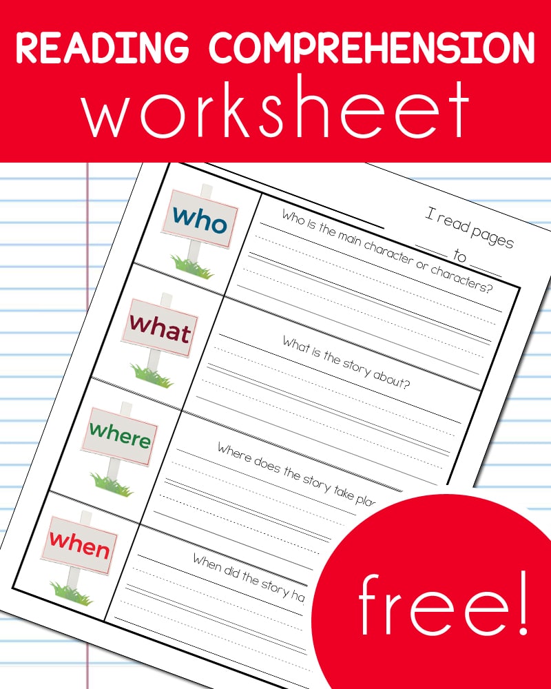 FREE Reading Comprehension Worksheet | Free Homeschool Deals