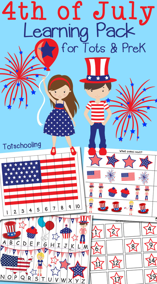 FREE 4th of July Pack for Toddlers & Preschoolers | Free ...