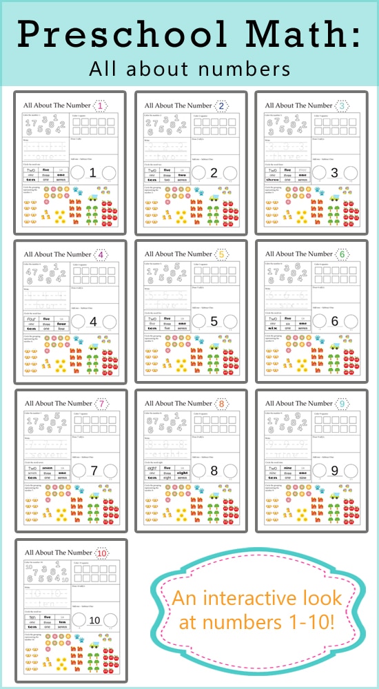 Free Preschool All About Numbers Worksheets | Free Homeschool Deals