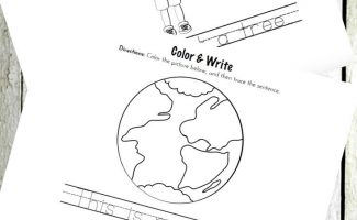 FREE EARTH DAY COLOR AND TRACE PRESCHOOL PACK (Instant Download)