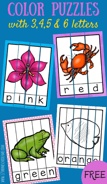 Free Color Word Puzzles | Free Homeschool Deals