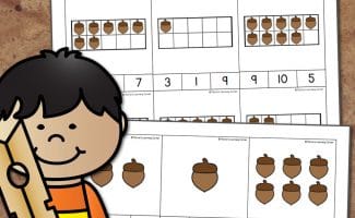 FREE ACORN COUNTING CLIP CARDS (Instant Download)