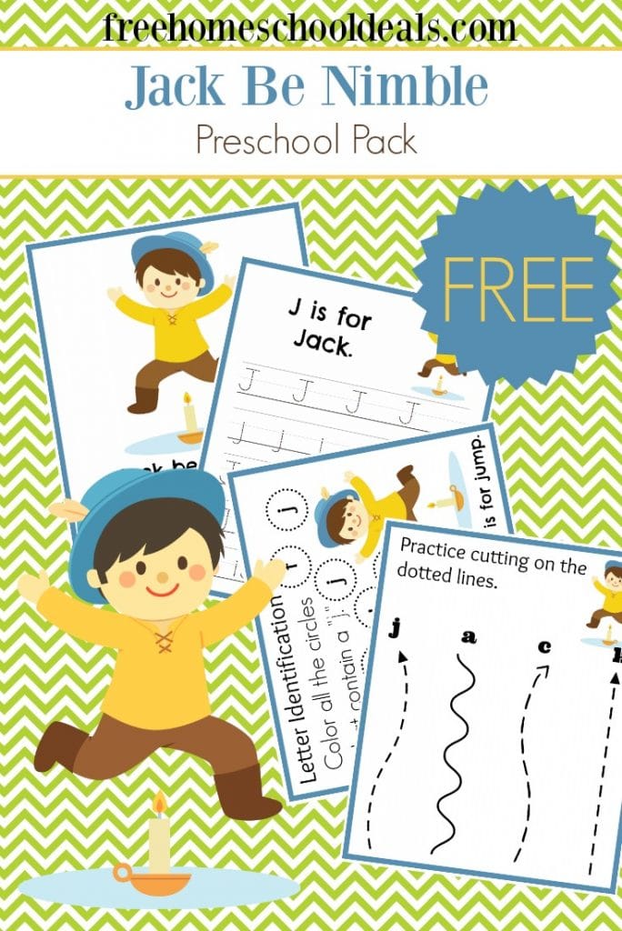 FREE JACK BE NIMBLE PRESCHOOL LEARNING PACK (Instant Download) Free