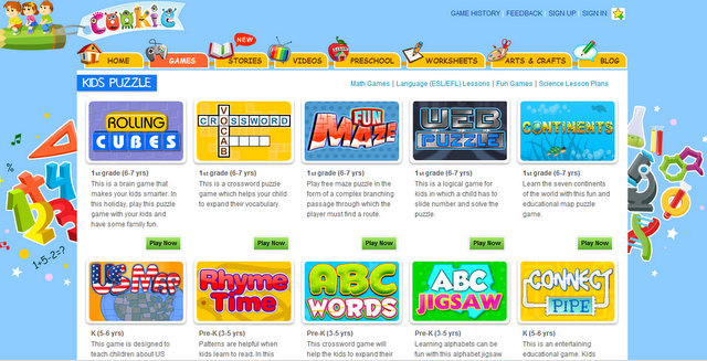 Free Online Kids Learning Games (Huge Resource)