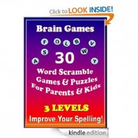 Amazon FREE: Brain Games & Puzzles: Word Scramble, Cognitive Spelling Skills, 30 Optical Illusions