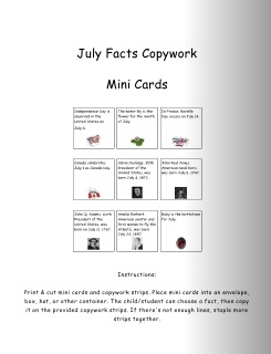 Free June Mini Facts Copywork