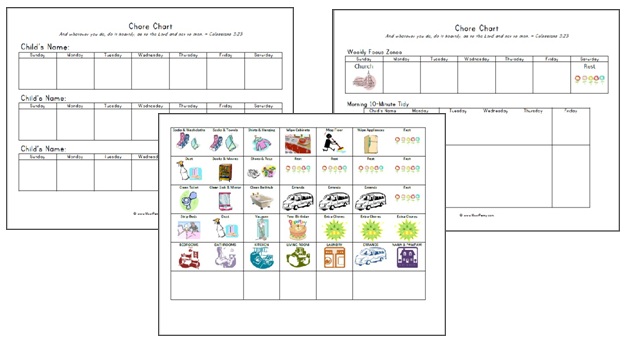 Free Printable Chore Charts