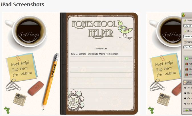 Homeschool Helper IPAD App