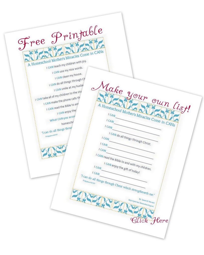 Free Homeschool Printables