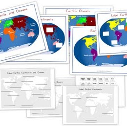 Free Continents & Oceans Printables