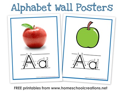  Free Alphabet Flash Cards and Alphabet Wall Posters