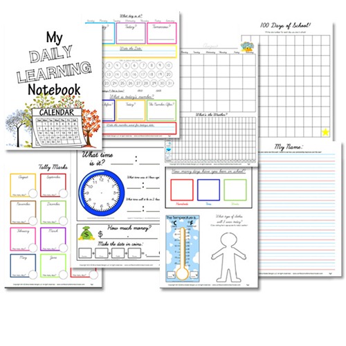  Free Daily Learning Notebook – Cursive Version