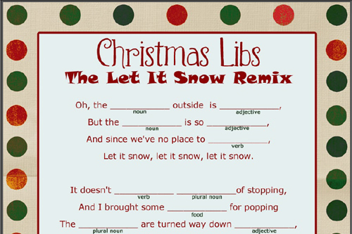 christmas adlibs