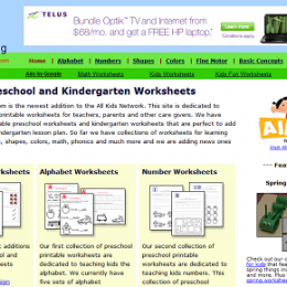 free kindergarten worksheets