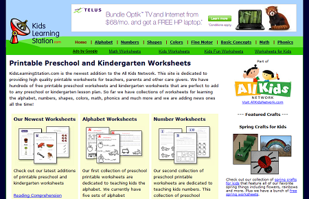 free kindergarten worksheets