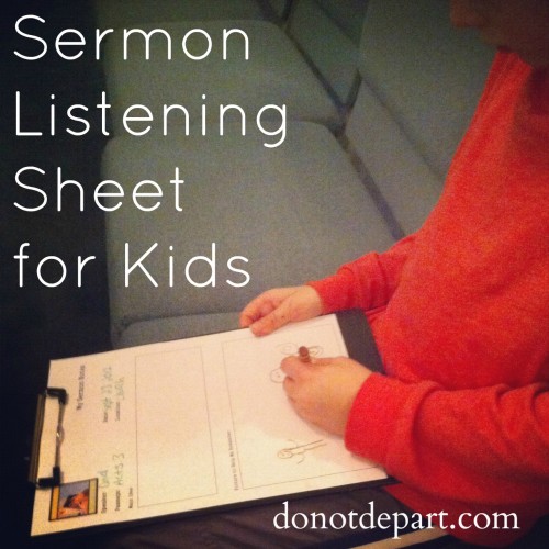 free printable sermon note sheet for kids