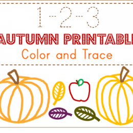 free autumn preschool traceable printable