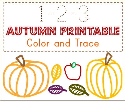 free autumn preschool traceable printable