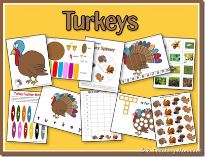 Free Turkeys Printables Pack