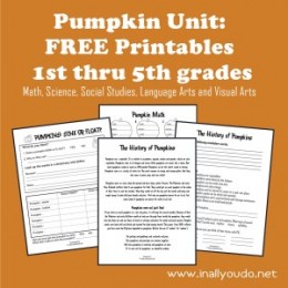 free pumpkin unit printables